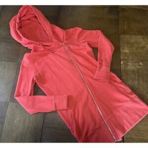 Nike Running Hoodie Women’s Size M Orange Long Cross Zip